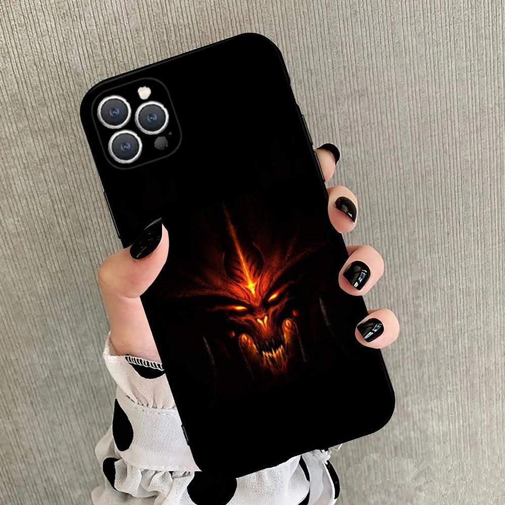 

Чехол для телефона D-Diablo 4 3 для iPhone 15,14,13,12,11,Plus,Pro Max,XS,X,XR,SE,Mini,8,7 Мягкий силиконовый черный чехол iPhone11PRO