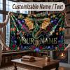 Dragon Theme Throw Blanket Custom Name Text Personalized Blanket Soft Cozy Blanket for Home Sofa Bed