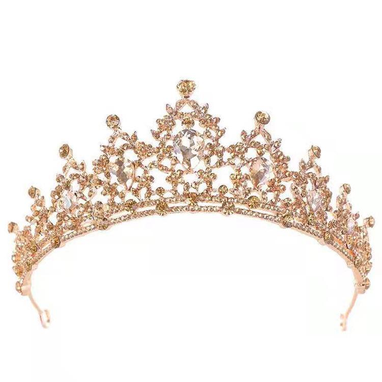 Bride's Crown Headband Wedding Korean Birthday Gift Adult Gift Crystal Crown Princess Dress Hair Accessory