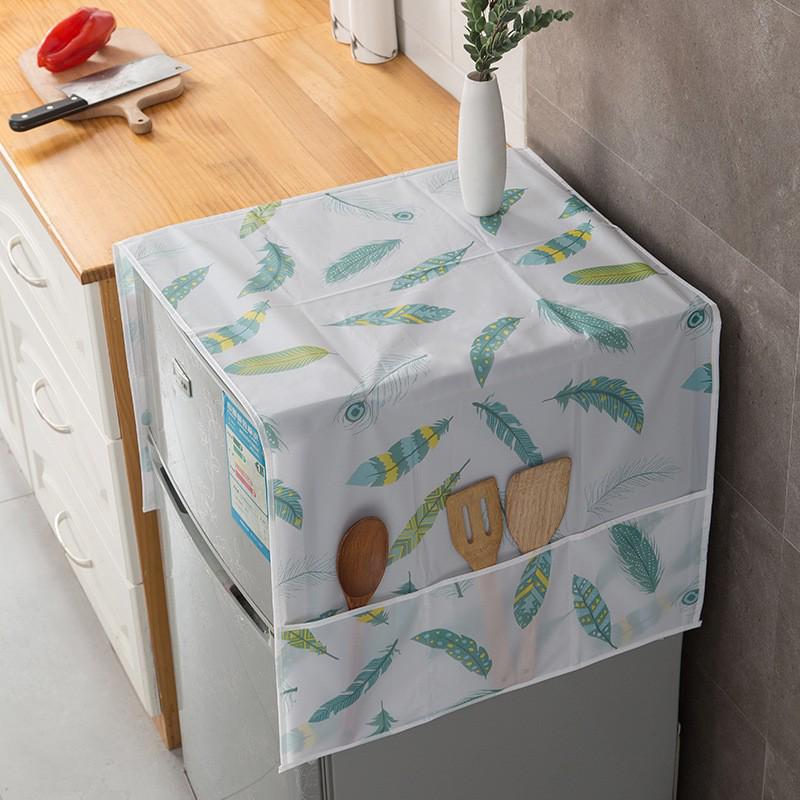 PEVA Waterproof Dustproof Refrigerator Cover & Storage Bag for Single/Double Doors