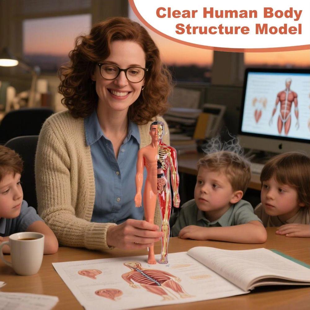 Transparent 3d Human Torso Model Plastics Kid Skeleton Model Birthday Kids Gift