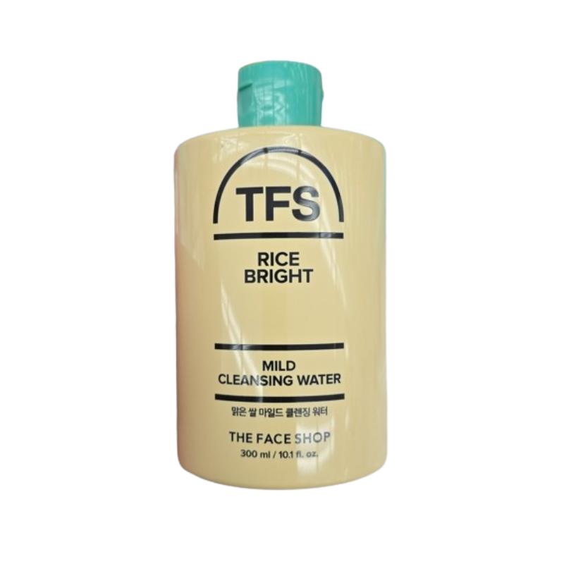 The Face Shop Rice Bright Mild Cleansing Water 300ml | Gentle No-Rinse Hydrating Makeup Remover for Sensitive Skin 300ml