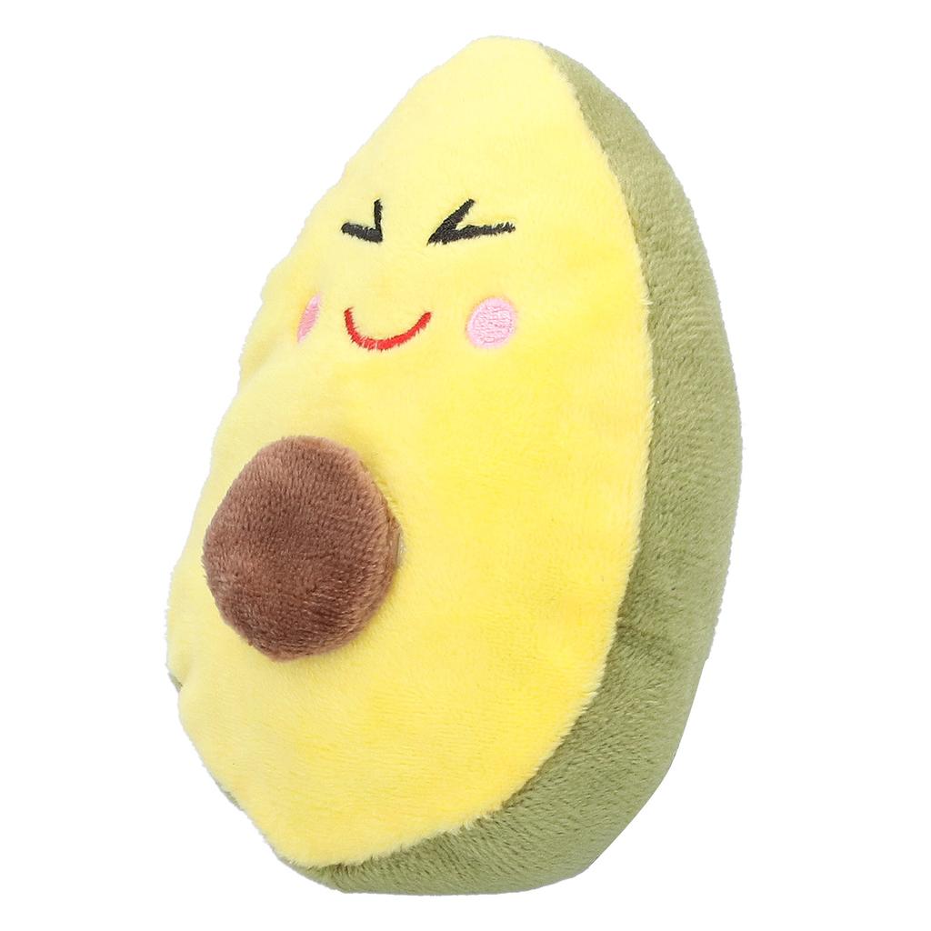 Avocado Shape Pet Chew Toy Plush Dog Playing Teething Toys with Sound for Small Dogs