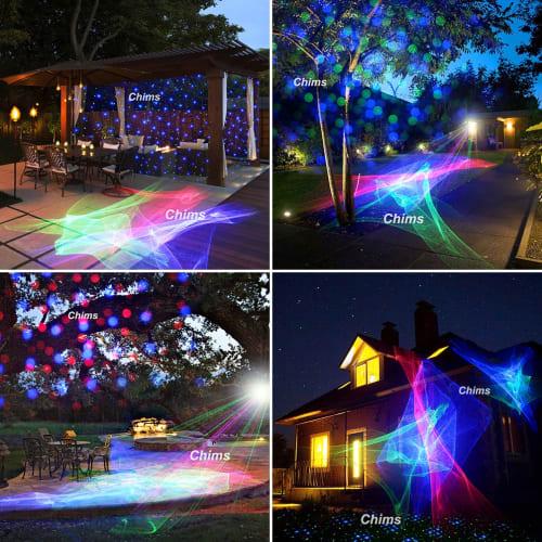 Chims Party Laser Lighting Stage Decoration Projection Light, Arctic Aurora RGB Nebula Galaxy Starry Sky Wave Pattern LED Stage Lighting Projector Sys