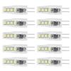 10Pcs G4 8LED Light 2835 Lamp Chips 2W 360 Angle PC Lamp Bulb for Home Office 220V
