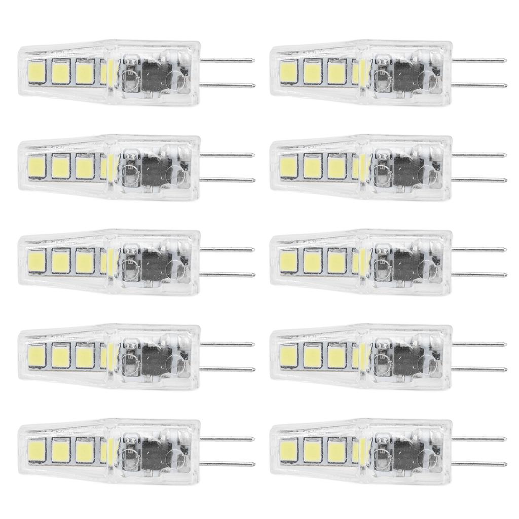 10Pcs G4 8LED Light 2835 Lamp Chips 2W 360 Angle PC Lamp Bulb for Home Office 220V