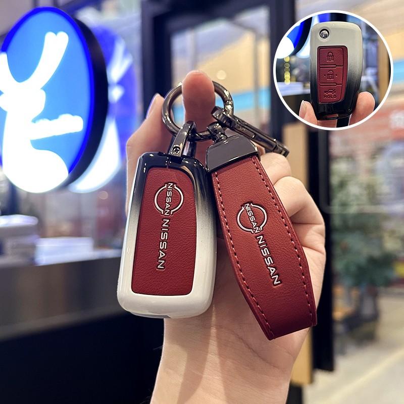 Auto Remote Key Case Holder Cover Shell Fob Holder for Nissan Qashqai J12 Juke Teanya X-trail T33 Kicks Altima Ariya 2023 2024