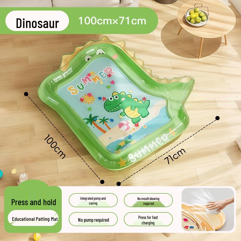 Inflatable Marine Life Water Mat for Infants & Toddlers - Cartoon PVC Crawling Mat & Seat Cushion.