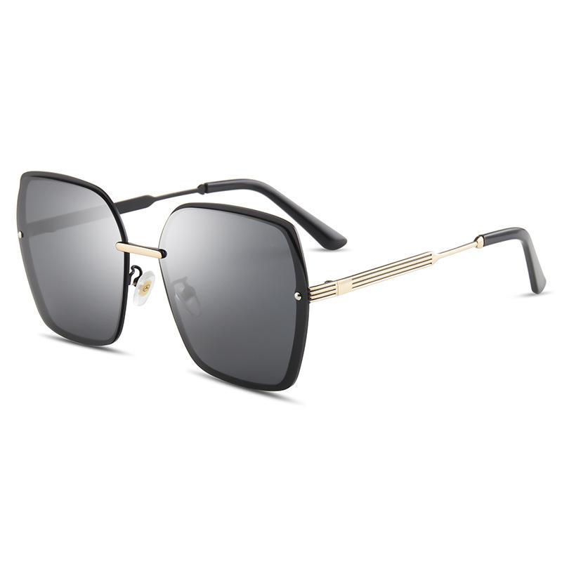 Ochelari de Soare Polarizați Ochelari de Soare de Damă Fotografie de Stradă Ochelari Broască Metalici Ochelari la Modă