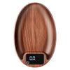 JUSTINLAU 0.1g High-precision Coffee Scale Electronic Coffee Weigh Scale with Bean Tray Walnut Wood Grain Mini Coffee Bean Scale