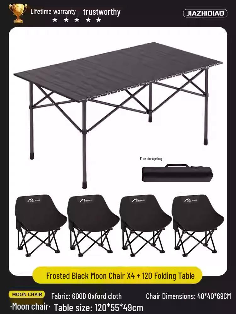 Portable Folding Picnic Table & Chair Set for Camping & Barbecue