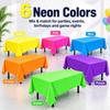 Thickened Fluorescent Tablecloth Solid Color Macaron Table Cover Disposable Tablecloth  Bar Decor