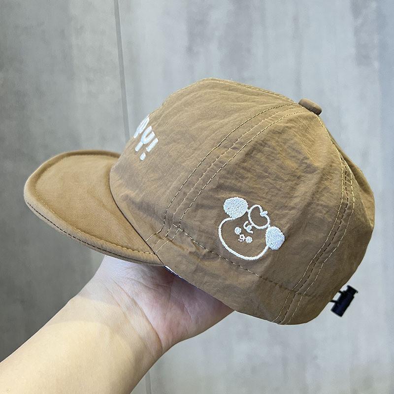 Childrens Summer Sun Protection Cap With Embroidery For Outdoor Play And Sunshade