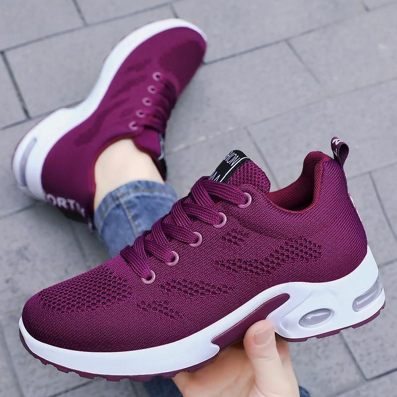 Women's Korean Style Casual Running Shoes – Breathable, Soft Sole, Air Cushion Design