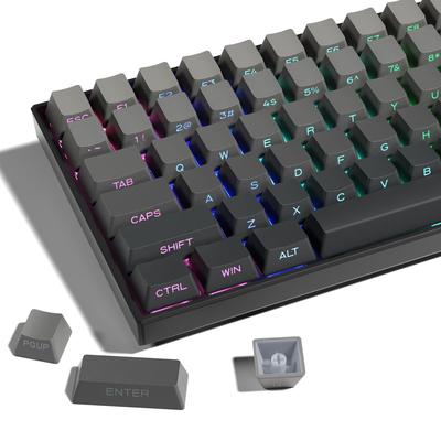 SDYZ Double Shot PBT Tastenkappen-Set Side Shine Through Zeichen für Mechanische Tastatur Vollständiges 131-Tasten-Set OEM-Profil Gradientgrau -