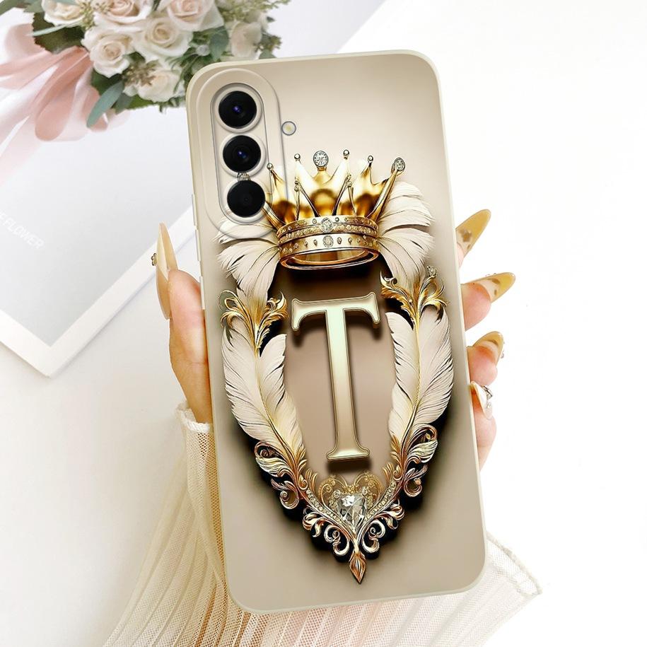 For Samsung Galaxy A57 A37 A17 5G Case SM-A176B SM-A376B SM-A576B Shockproof Cover Letter Crown Soft Funda For Samsung F17 Coque
