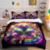 Colorful Dreamlike Halo Print Bedding Set 1 Duvet Cover 2 Pillowcases for Adult and Children Luxury Gift Full Size