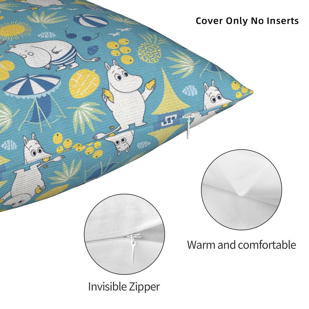 Cute M-Moomins Pillow Cover Soft Cushion Cover Funny Pillow Case For Wedding Party Home Decor