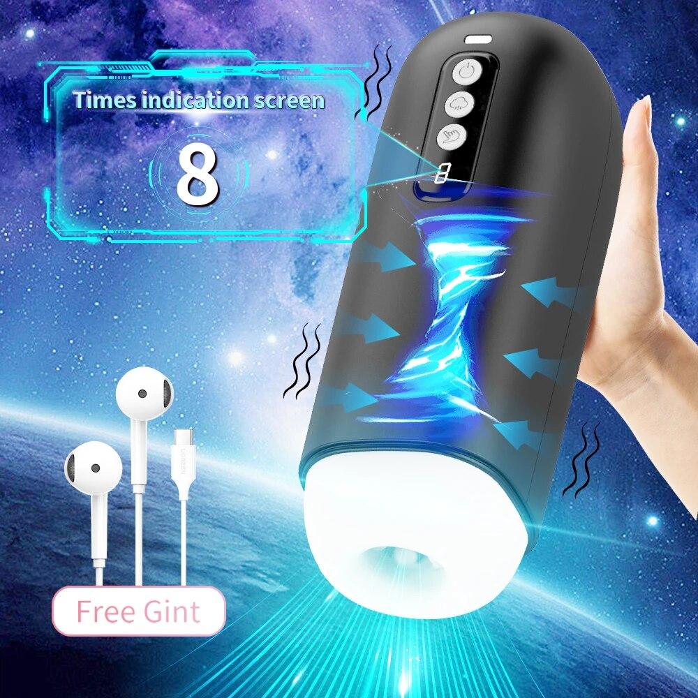 Male Masturbation Cup Automatic Sucking Real Oral Vagina Vacuum Suction Vibrator Masturbator Sex Toys for Men Blowjob Sexy Shop