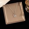 Light Luxury Zircon Full Diamond Choker Necklace Titanium Steel Versatile Minimalist Accessories for Women