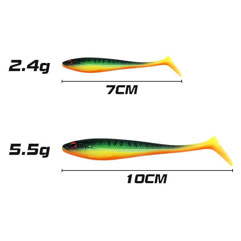 Anti-Snag T-Tail Soft Bait Lure for Bass and Mandarin Fish