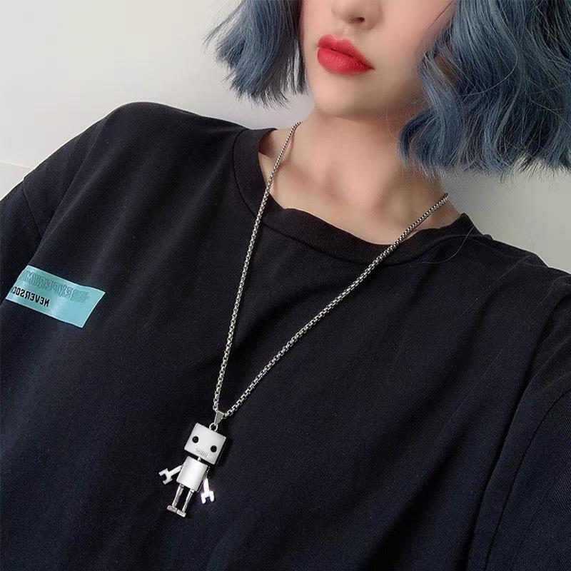 New Necklace Cool Man Cartoon Robot Fashion Trendy Masculine Pendant Pendant Pendant Decoration