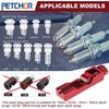 Universal Spark Plug Gap Tool with Feeler Gauge Spark Plug Gapping Gapper Kit for Most 10/12/14/16mm Spark Plugs Red