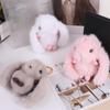 Stuffed Animal Rabbit Fur Keychain Furry Doll Plush Bunny Pendant  Jewelry Gift