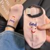 Cloth Label Socks Early Spring Embroidery Smiley Face Letters Do Not Fall Off The Boat Socks Korean Fashion Cute Invisible Socks Cotton