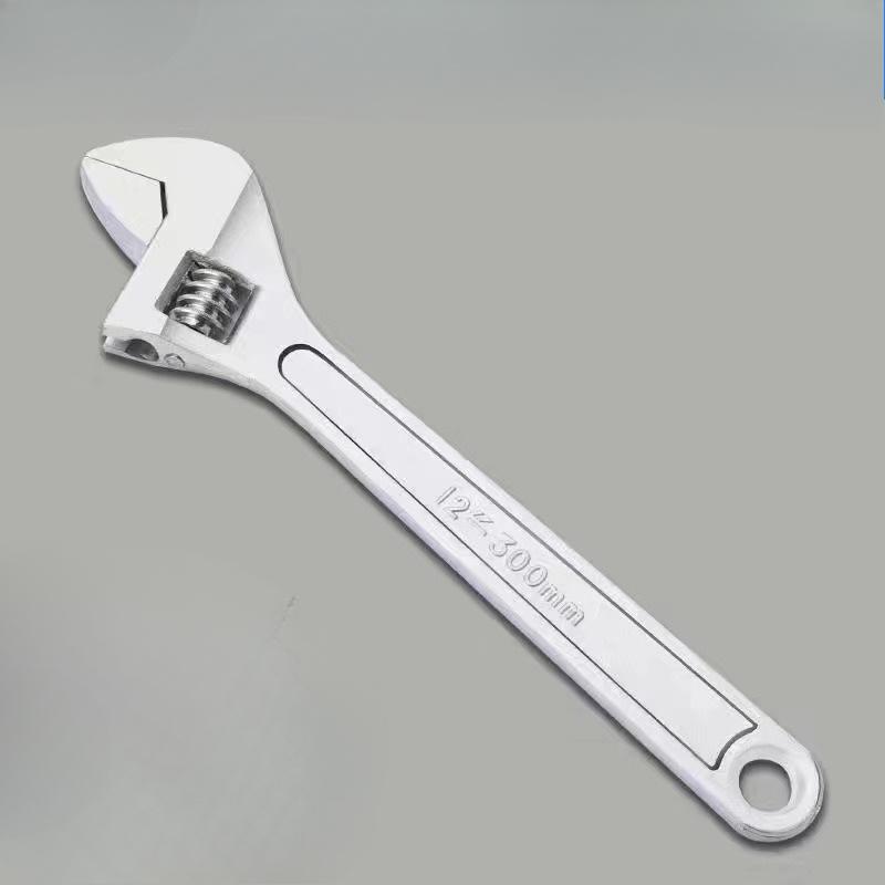 Adjustable Wrench Large Openin Long Handle Universal Spanner Carbon Steel Mechanical Workshop Hand Repair Tools