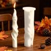 3D Ghost Candle Silicone Mold Spiral Ghost Cone Candle Mold Twisted Ghost Cylindrical Soap Mold Halloween DIY Home Decoration