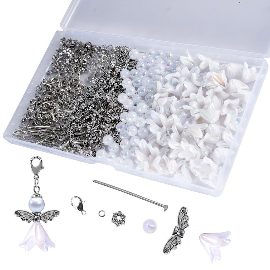 Pack of 50 Colorful Pearls Angelic Keychains Charm Pendant Decoration for Stylish and Lovely Accessories Daily Use