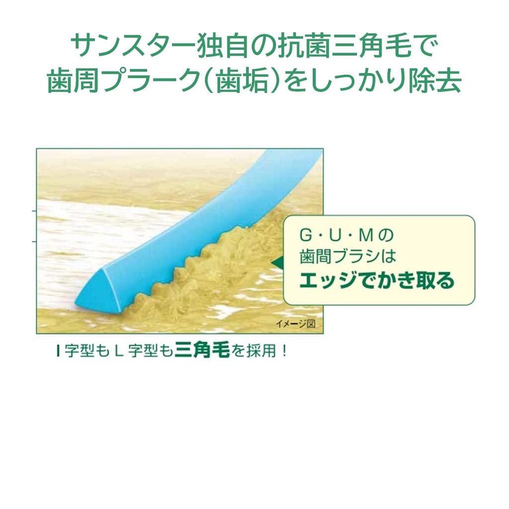 GUM Interdental Wire Type L 20 Brushes x 3 Packs Bonus Brushes, I-Shaped, [Size (5)], +