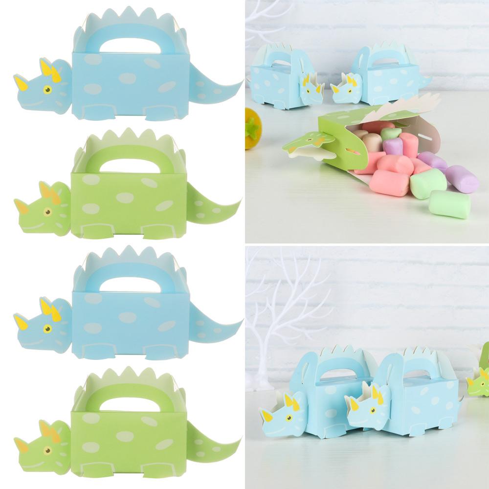 10pcs Cute Baby Shower Paper Box Candy Holder Packaging Dinosaur Cookie Box Gift Boxes