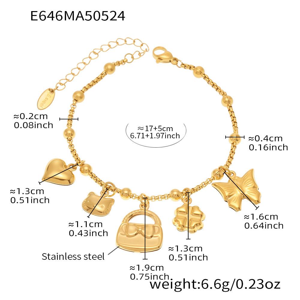 

Модный браслет-манжета из нержавеющей стали с подвеской в виде луны и сердца для женщин, милый роскошный шарм с цирконом, подарок для свадьбы, банкета