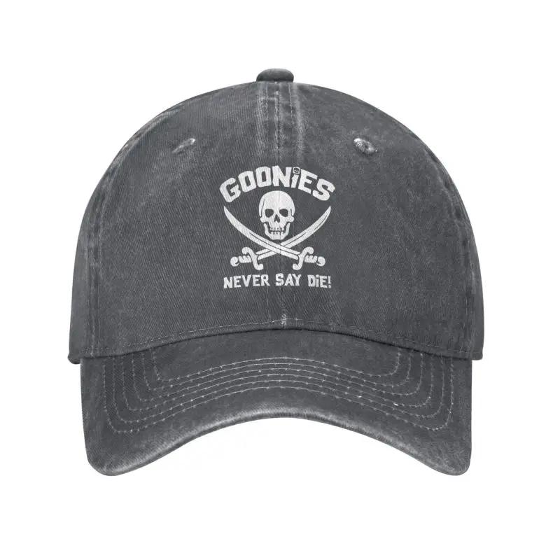 Custom Classic Cotton Goonies Baseball Cap for Unisex WomenBreathable Gothic Skull Dad Hat Performance