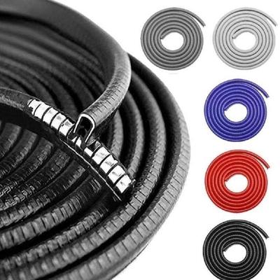 Car Door Protector Edge Anti-scratch Strip 5M Rubber Stainless Steel Stainless Steel Auto Door Sealing Strip Door Bumper Trim
