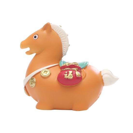 Cartoon Horse Figurine Bring Fortune Fat Lucky Pony Statue Resin Animal Sculpture Year of Horse New Year Decoration Ornament Gift