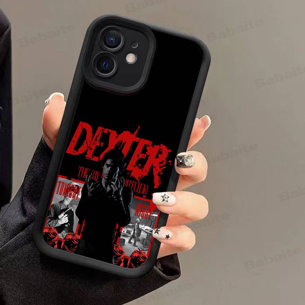 

D-Dexter Morgan Silicone Soft Phone Case For IPhone 17 16 15 14 Plus 13 12 Mini 11 Black Cover iPhone 16pro max