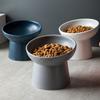 Cat Nordic Style Food Water Bowls Pet Animal Ceramic Eating Dishes High Foot Raised Puppy Cats Matte Bowls Elevated Dog Bowls
