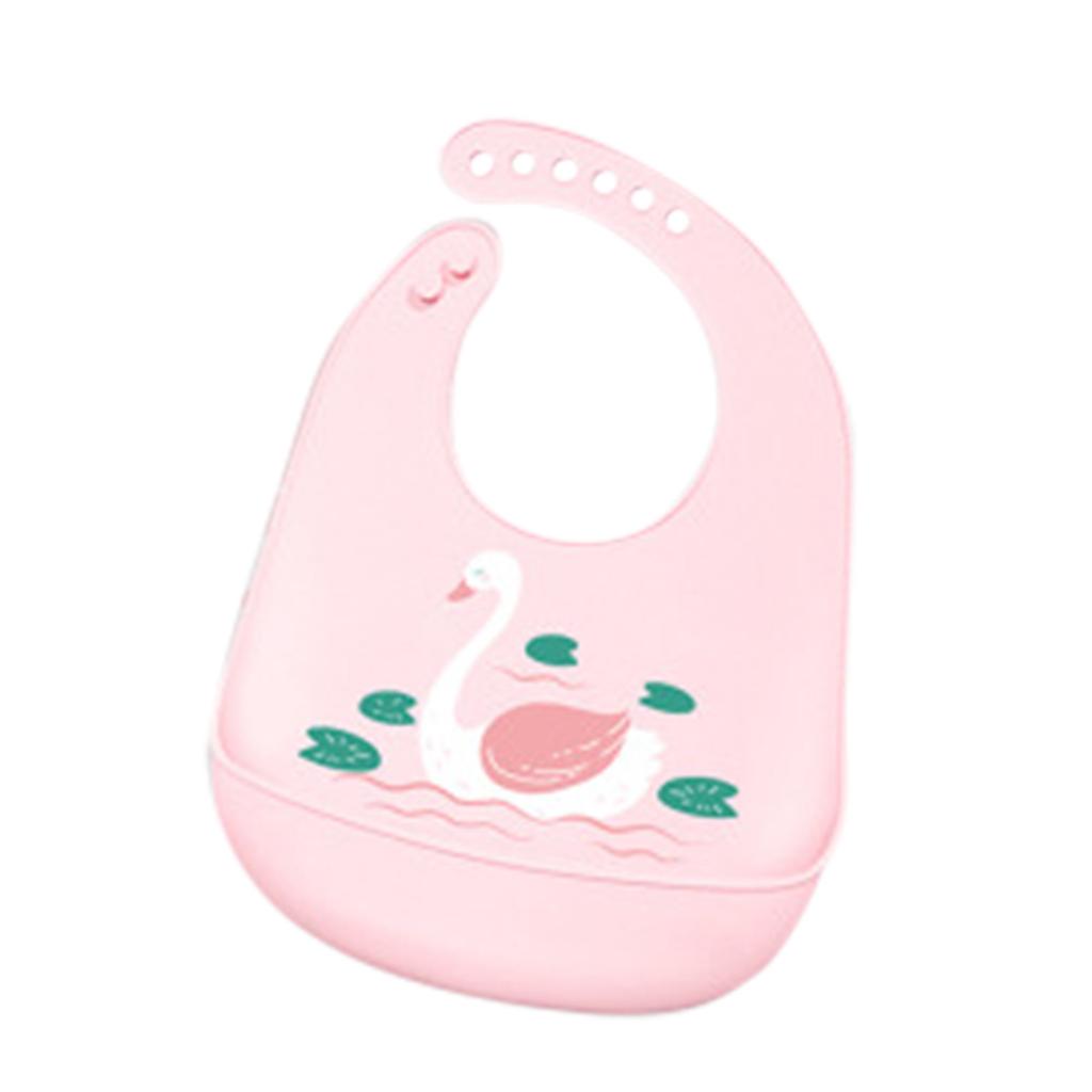 Newborn Infant Baby Boys Girls Cartton Silicone Waterproof Bib Feeding Bibs