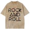 Vintage Snowflake Washed T-Shirt Pure Monogram Print Minimalist Short-Sleeved Unisex Oversized Retro High Street Top