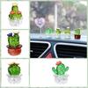 Not Fade Cactus Sculpture Easy Use Miniature Figurines 1Pc Resin Craft  Car Navigator