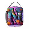 Christmas Horror Night Oxford Cloth Children's Lunch Bag Boy Girl Alphabet Cartoon Portable Insulation Handbag