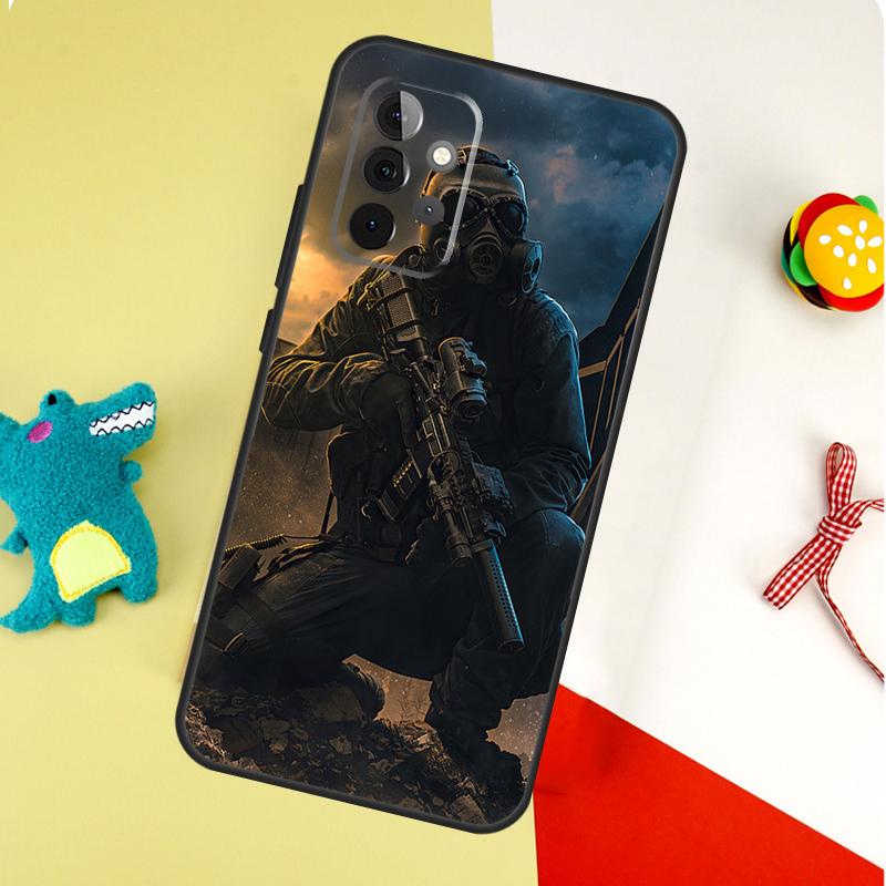 Tactical Swat Gear Pattern For Samsung Galaxy A53 A33 A13 A54 A34 A14 A55 A35 A15 A05 A06 A16 A22 A32 A52 Phone Case