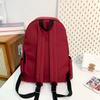 School bag new fashion solid color large capacity school bag Korean version ins versatile simple backpack casual spring outing light backpack