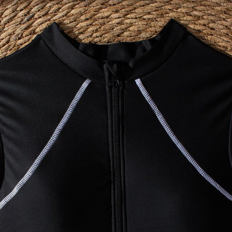 Costume da Bagno Intero alla Moda Sexy Bikini Sportivo Senza Maniche Muta da Sub