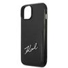 Etui Do iPhone 14 Plus Karl Lagerfeld Signature Logo Cardslot Czarne