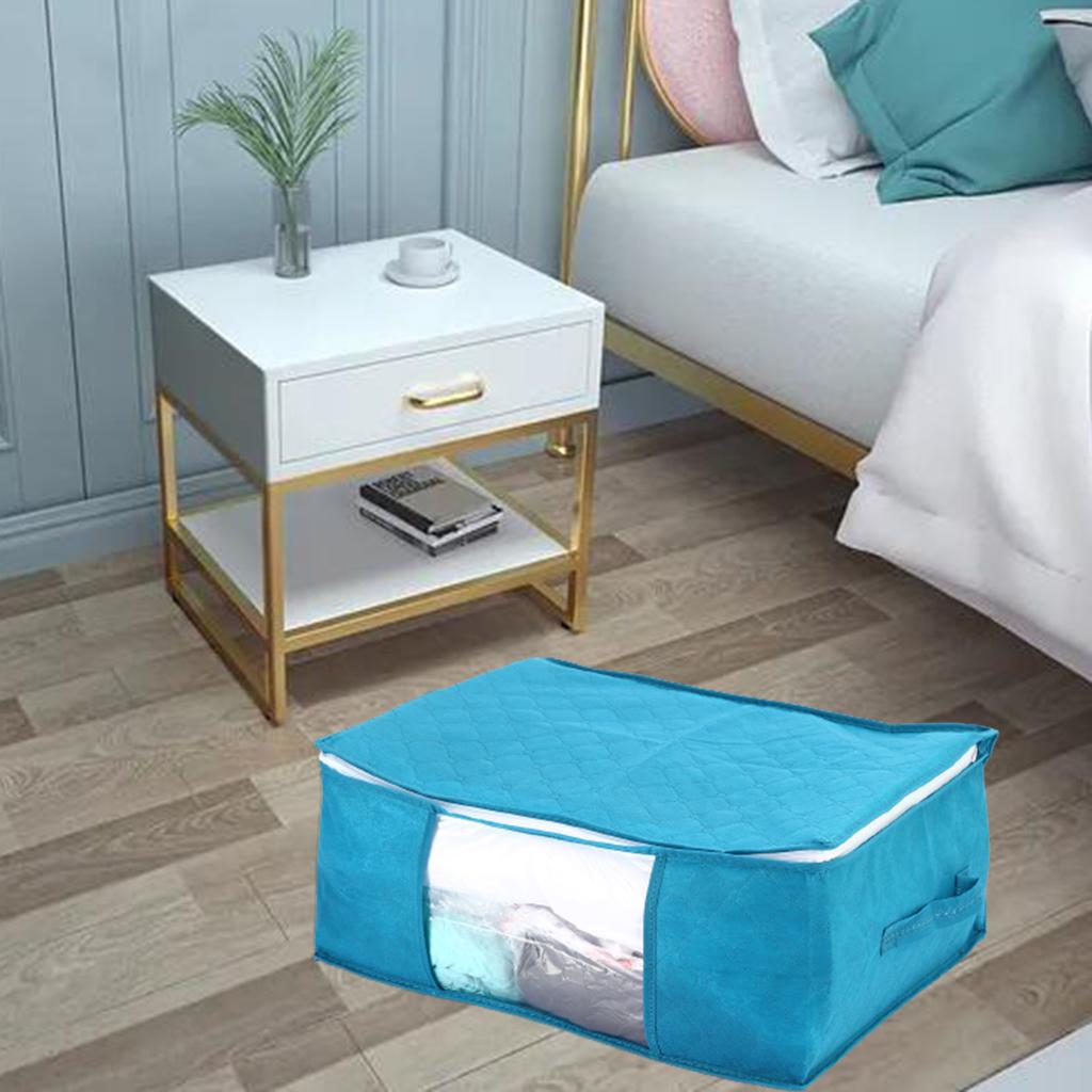 Home Clothes Storage Bag Box Organizer Portable Non-Woven Fabric Quilt Blanket