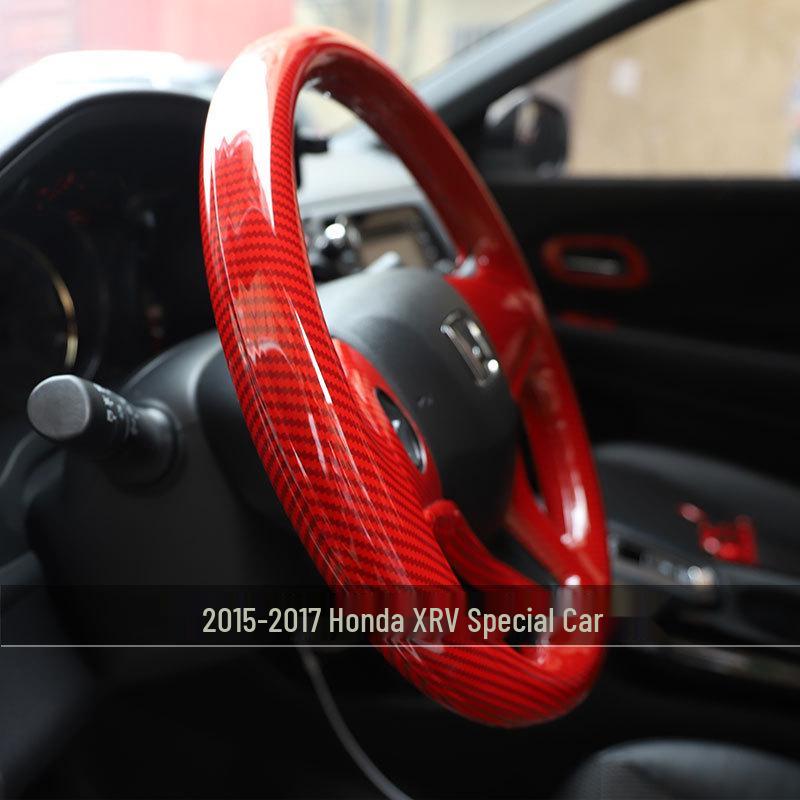 Peach Wood Carbon Fiber Steering Wheel Cover for Vezel/XRV (2015-2017 Models)